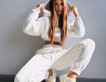 Базовий костюм на флісі з об'ємними капюшоном | PUSHKA SHOP