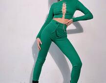 Костюм: легінси та топ з шнурівкою зі страз Костюм: легінси та топ з шнурівкою зі страз | PUSHKA SHOP