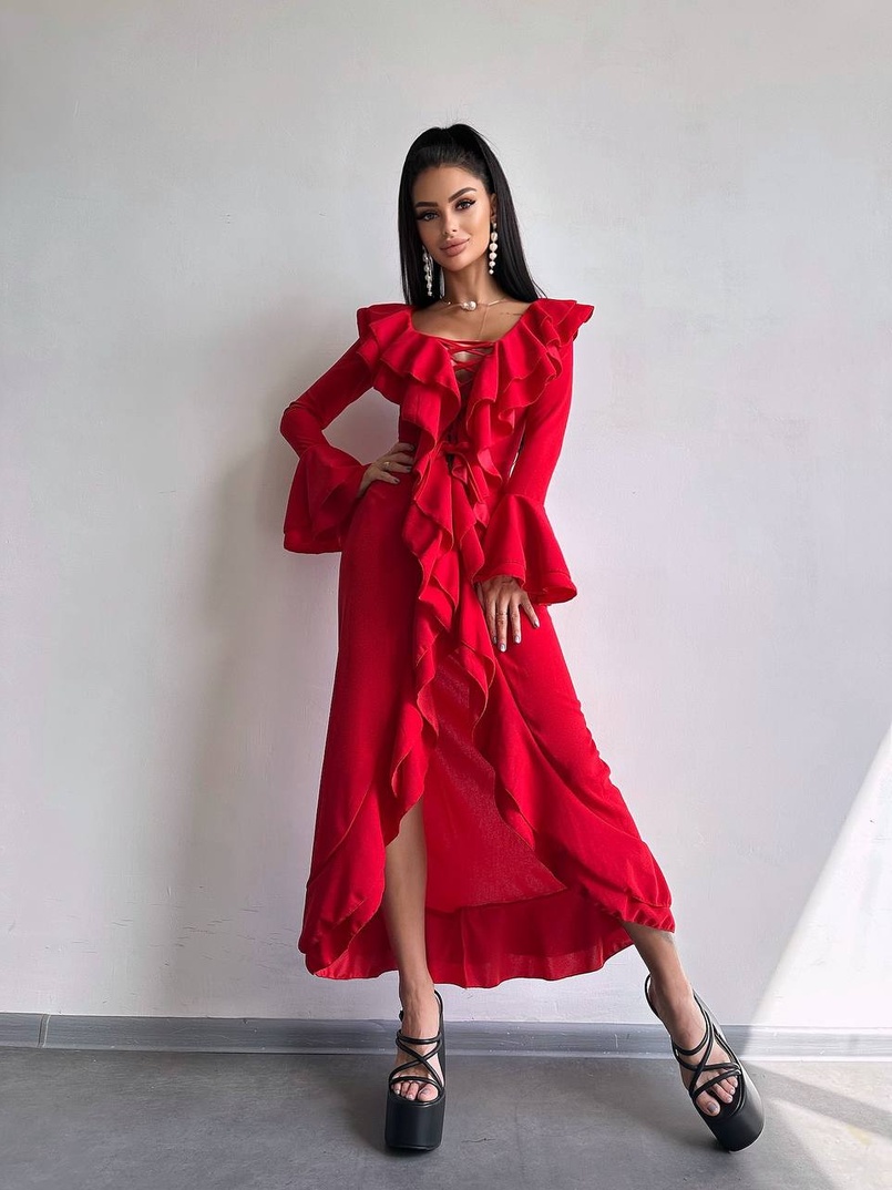 Сукня з воланами  | PUSHKA SHOP