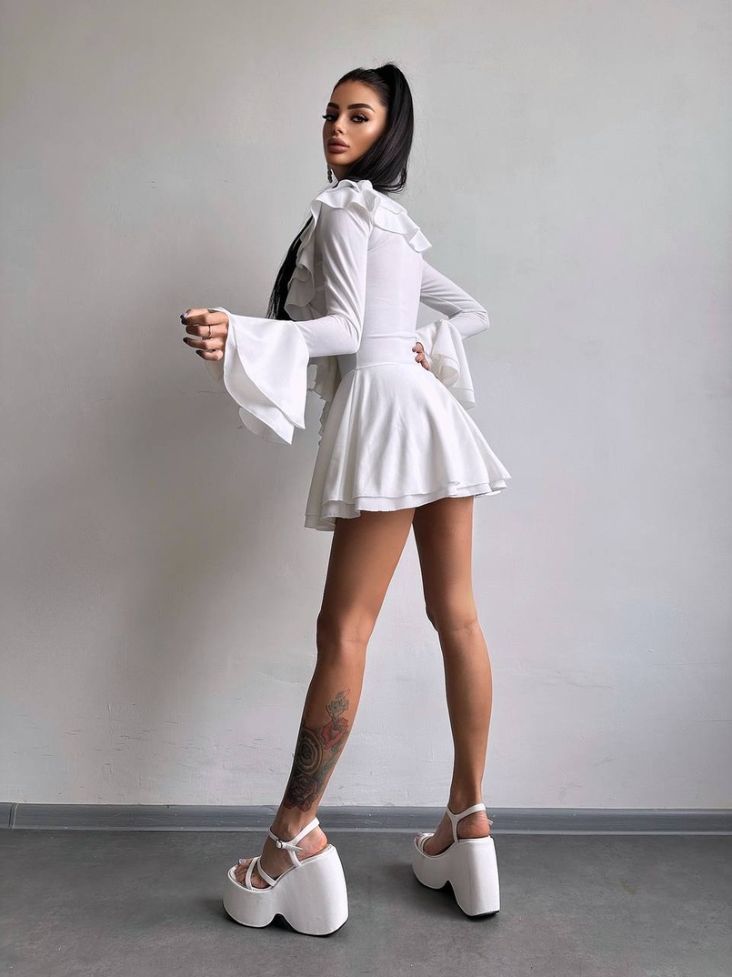 Сукня з з воланами на ґудзиках Сукня з з воланами на ґудзиках | PUSHKA SHOP