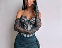 Корсетна сукня максі з рукавичками Корсетна сукня максі з рукавичками | PUSHKA SHOP