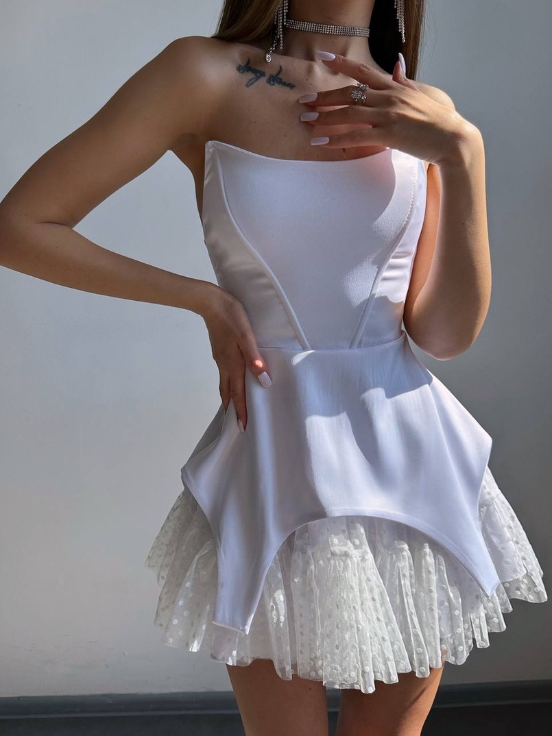 Атласна корсетна сукня  Атласна корсетна сукня  | PUSHKA SHOP