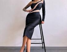 Сукня міді  із вставками сітки  | PUSHKA SHOP