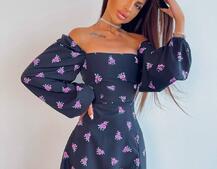 Сукня -міді зі шнурівкою на спинці та розрізом на ніжці | PUSHKA SHOP