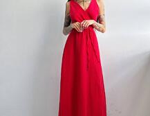 Муслиновое платье с запахом  | PUSHKA SHOP