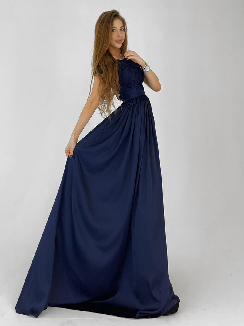 Платье-макси с кружевным верхом | PUSHKA SHOP