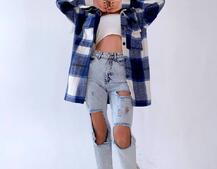 Кашемировая рубашка в клетку с капюшоном Кашемировая рубашка в клетку с капюшоном | PUSHKA SHOP