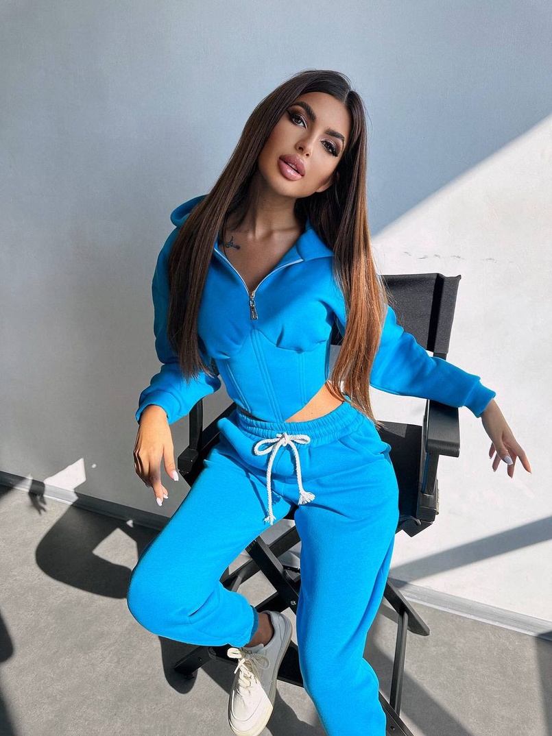 Комплект на флісі : худі з елементами корсету + штани Комплект на флісі : худі з елементами корсету + штани | PUSHKA SHOP