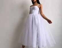 Сукня міді із чашечками з пишною спідницею | PUSHKA SHOP