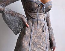 Мереживна сукня міні з чашечками    | PUSHKA SHOP