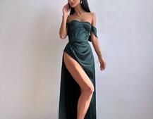 Атласний комплект: корсет бюстʼє + спідниця максі  | PUSHKA SHOP