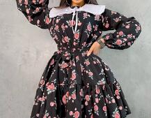 Платье со съёмным воротничком и подъюбником Платье со съёмным воротничком и подъюбником | PUSHKA SHOP