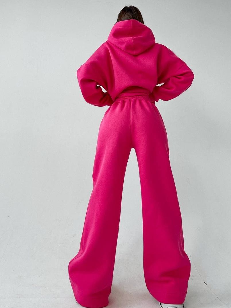 Тёплый костюм с расклешенными брюками   | PUSHKA SHOP