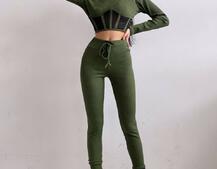 Трикотажний комплект: корсетний топ + легінси | PUSHKA SHOP