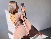 Трикотажна сукня зі шнурівкою на спинці    | PUSHKA SHOP