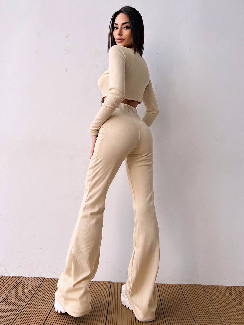 Комплект : штани кльош і топ на ґудзиках   | PUSHKA SHOP