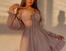 Блискуча сукня з оборками та чашками з ефектом push up | PUSHKA SHOP