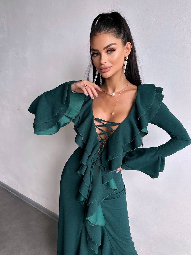 Сукня з воланами  | PUSHKA SHOP