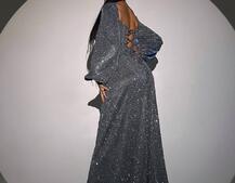 Сяючий комплект: корсет + спідниця  максі з драпіруванням | PUSHKA SHOP