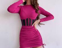 Сукня-міні  з елементами корсету  Довжину спідниці можна регулювати  | PUSHKA SHOP