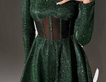 Блискуча корсетна сукня з пишною спідницею | PUSHKA SHOP