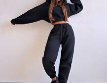 Базовий костюм на флісі з об'ємними капюшоном | PUSHKA SHOP