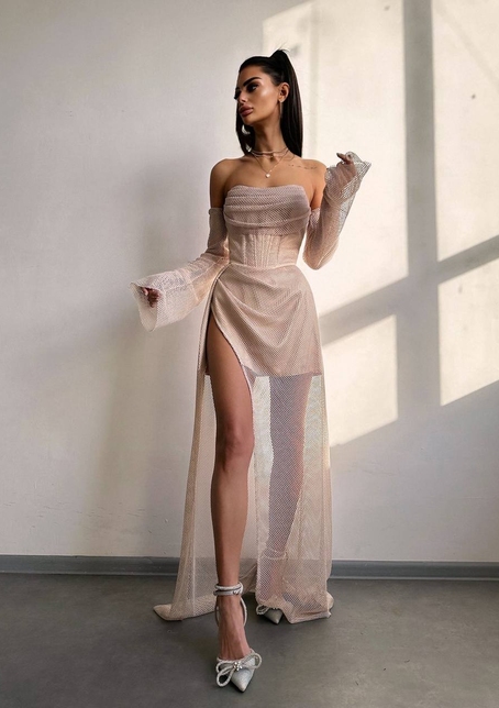 Комплект: корсет з рукавами + спідниця максі | PUSHKA SHOP