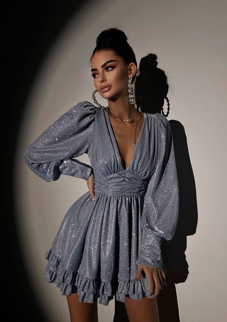 Сукня із пишною подвійною спідницею та драпіруванням  | PUSHKA SHOP