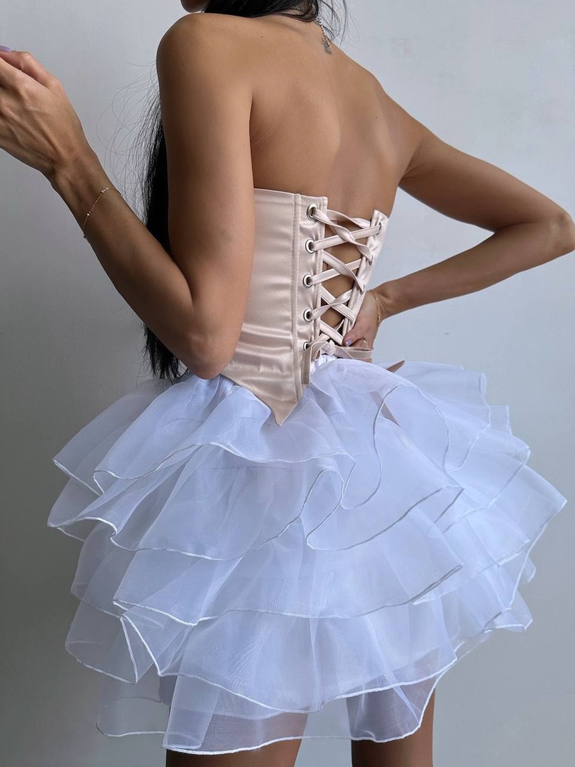 Комплект: корсет + пишна спідниця міні Комплект: корсет + пишна спідниця міні | PUSHKA SHOP