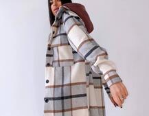 Кашемировая рубашка в клетку с капюшоном Кашемировая рубашка в клетку с капюшоном | PUSHKA SHOP