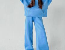 Тёплый костюм с расклешенными брюками   | PUSHKA SHOP