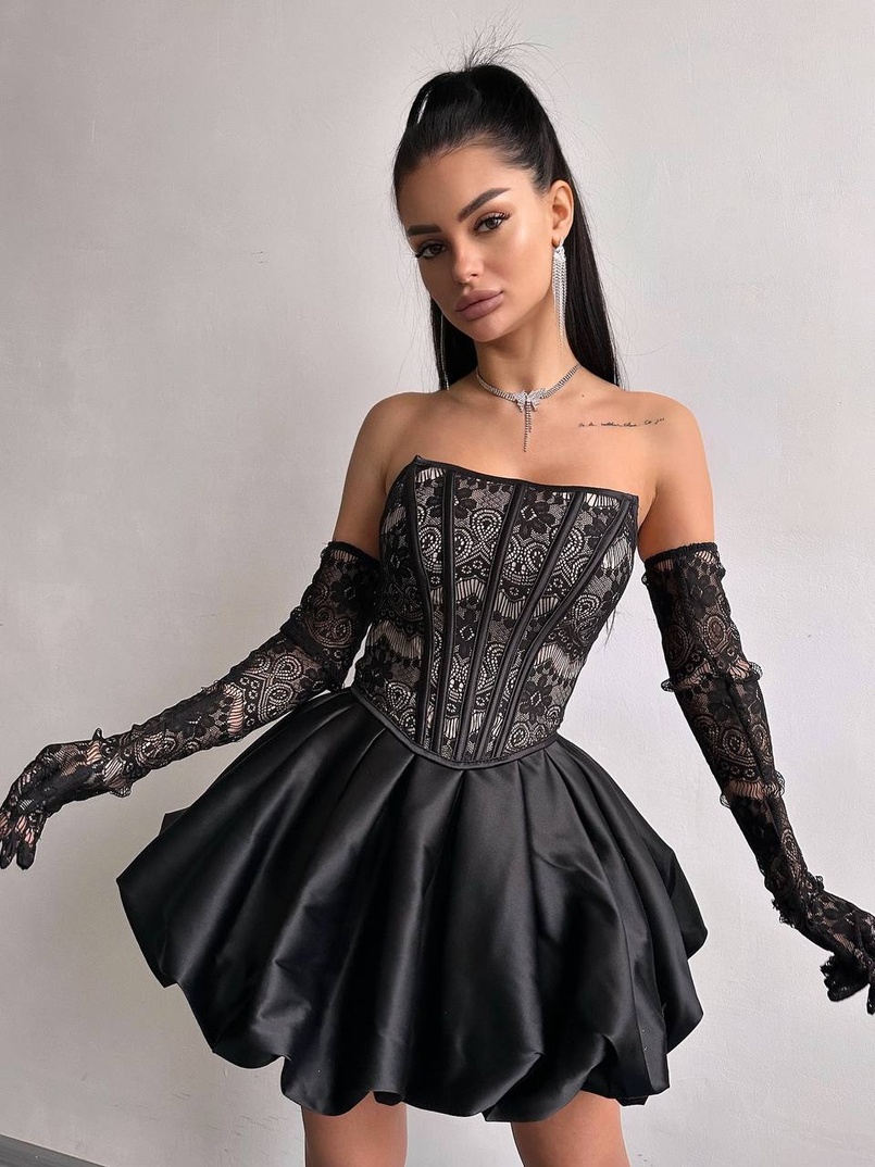 Комплект : мереживний корсет з рукавичками + спідниця балон Комплект : мереживний корсет з рукавичками + спідниця балон | PUSHKA SHOP