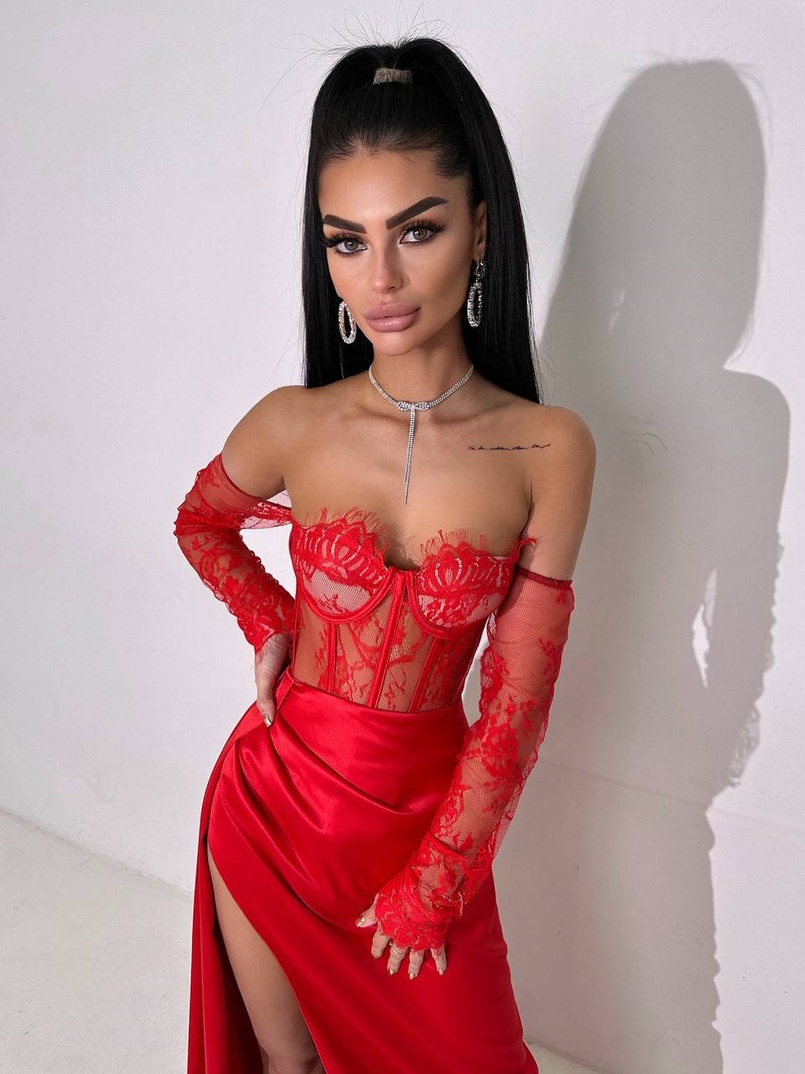 Комплект: мереживний корсет  +  спідниця максі   | PUSHKA SHOP