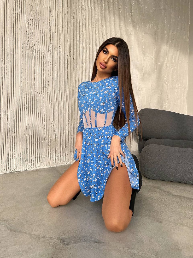 Приталена сукня з корсетною вставкою та спідницею-сонцем Приталена сукня з корсетною вставкою та спідницею-сонцем | PUSHKA SHOP