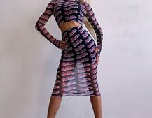 Комплект: топ + спідниця міді   Комплект: топ + спідниця міді   | PUSHKA SHOP