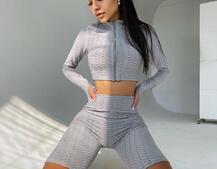 Комплект: топ на молнии + велосипедки Комплект: топ на молнии + велосипедки | PUSHKA SHOP