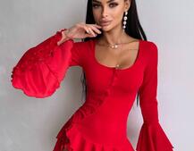 Сукня з з воланами на ґудзиках Сукня з з воланами на ґудзиках | PUSHKA SHOP