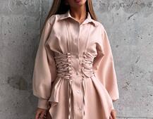 Сукня-сорочка зі шнурівкою | PUSHKA SHOP