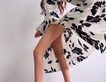 Сукня міді з квітковим принтом  | PUSHKA SHOP