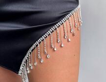 Атласна сукня декорована бахромою зі страз  Атласна сукня декорована бахромою зі страз  | PUSHKA SHOP