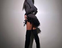 Сукні міні декорована стразами та натуральним пір‘ям | PUSHKA SHOP