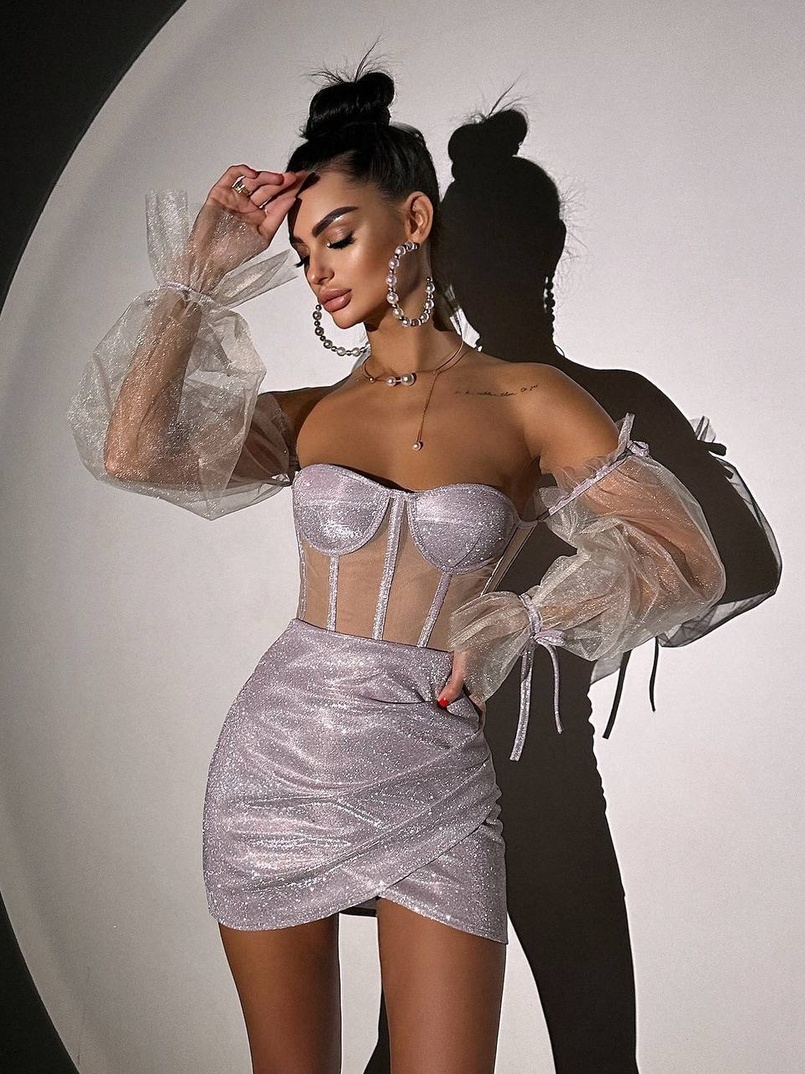 Сяючий комплект: корсет + спідниця  | PUSHKA SHOP