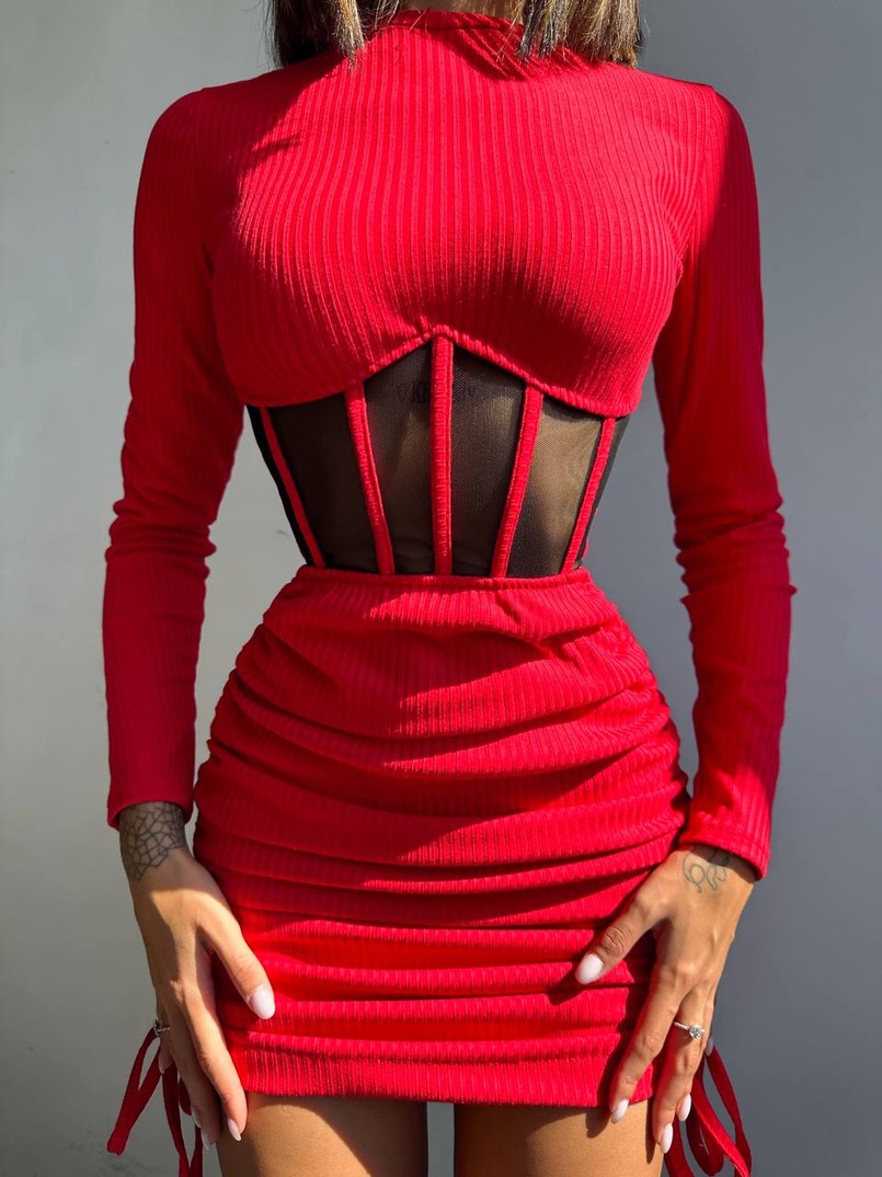 Сукня-міні з елементами корсету Довжину спідниці можна регулювати Сукня-міні з елементами корсету Довжину спідниці можна регулювати | PUSHKA SHOP