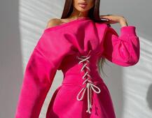 Худи на флисе + корсет на шнуровке  | PUSHKA SHOP