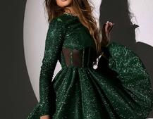 Блискуча корсетна сукня з пишною спідницею | PUSHKA SHOP