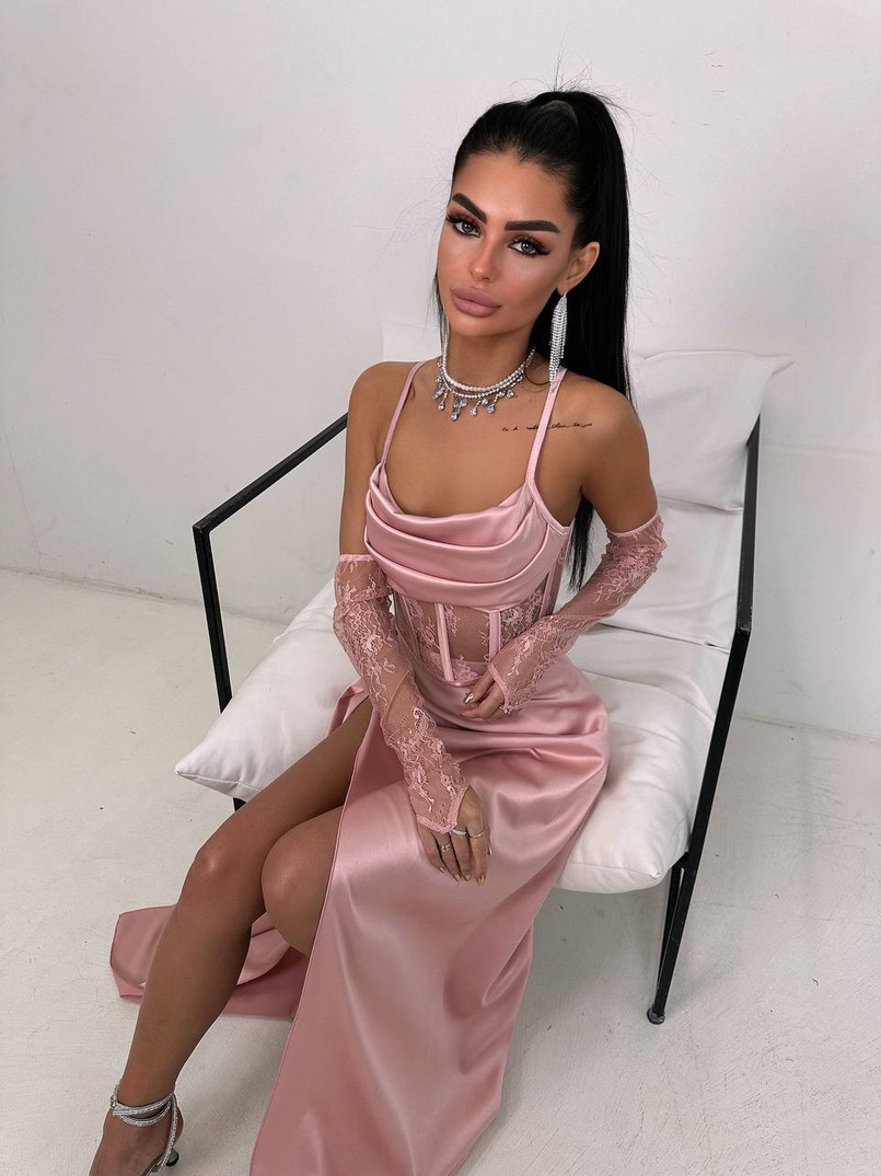 Комплект: корсет+ рукавички + спідниця максі | PUSHKA SHOP