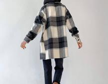 Кашемировая рубашка в клетку с капюшоном Кашемировая рубашка в клетку с капюшоном | PUSHKA SHOP