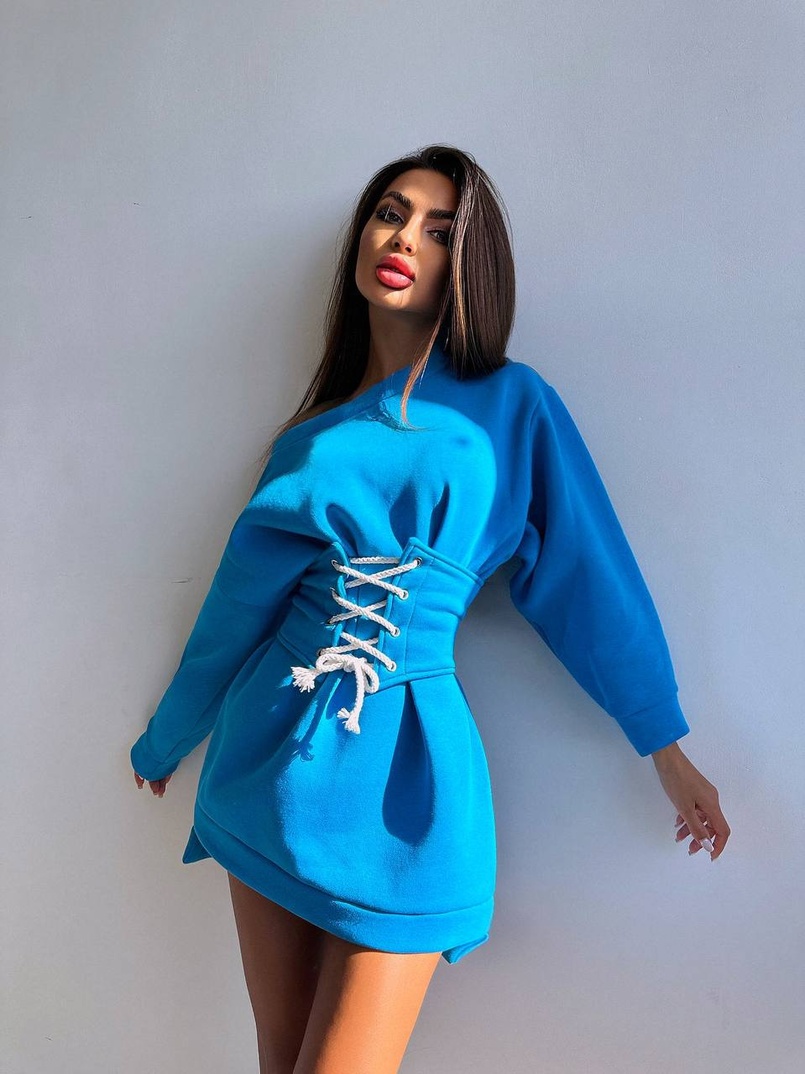 Тепле затишне худі over-size на флісі + корсет на шнурівці Можна носити з корсетом та без | PUSHKA SHOP