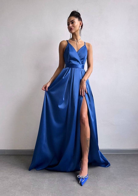 Атласна сукня максі  | PUSHKA SHOP