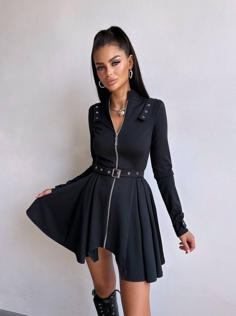 Сукня з пишною спідницею і поясом Сукня з пишною спідницею і поясом | PUSHKA SHOP